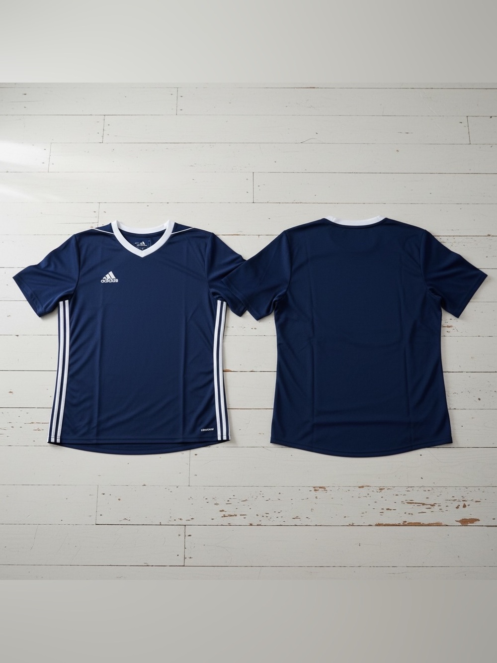 Adidas Climacool Soccer Jersey Navy Blue White Striped XL